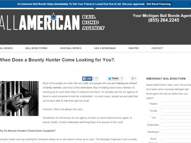 Writer for Bail Bonds Agency - Angie Papple Johnston, Unique Web Copy in D.C.