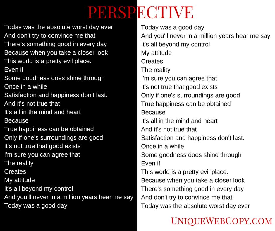 Perspective - Positive vs Negative
