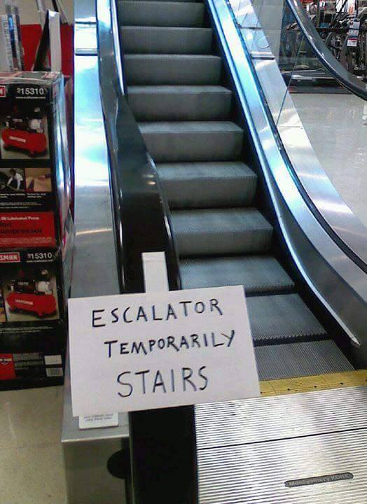 escalator temporarily stairs