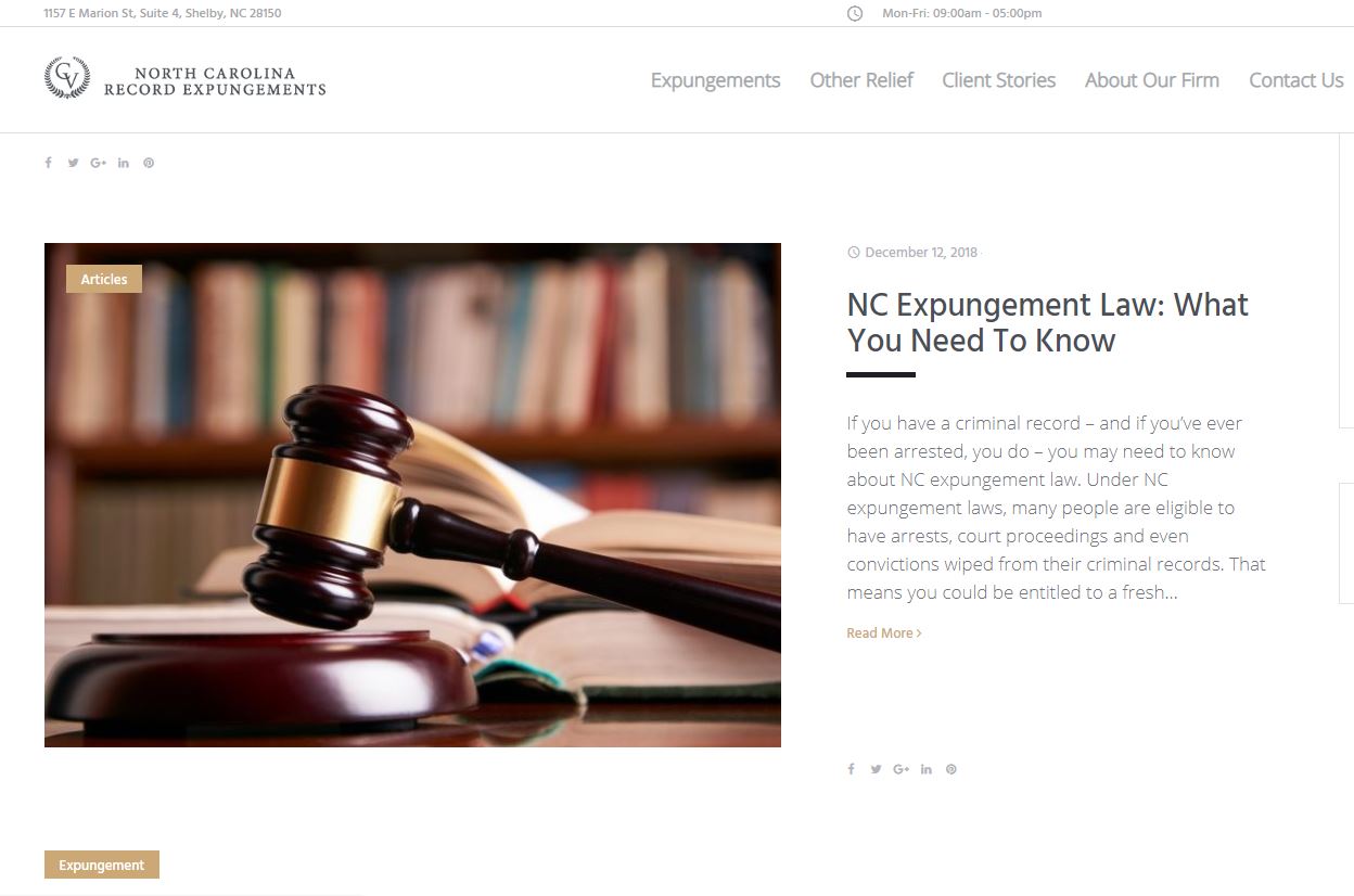 Blog Posts for Expungement Lawyers