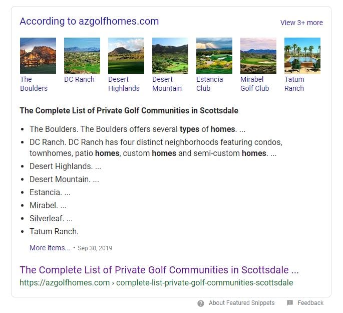 Featured Snippets for Luxury Realtors - Angie Papple Johnston