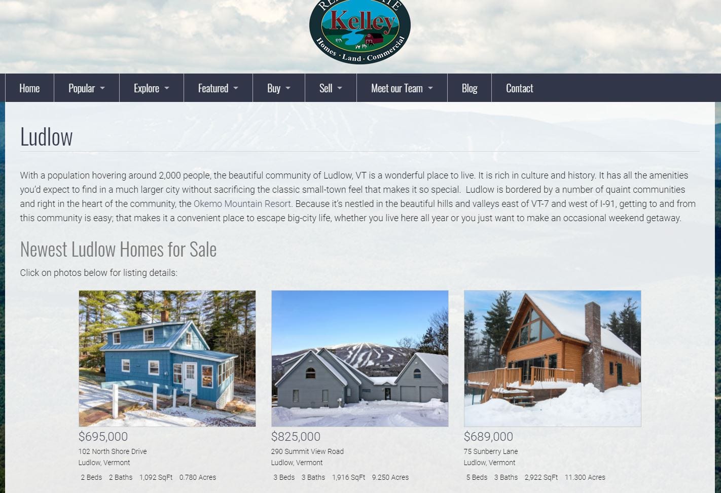 Vermont Real Estate Write Ups by Angie Papple Johnston